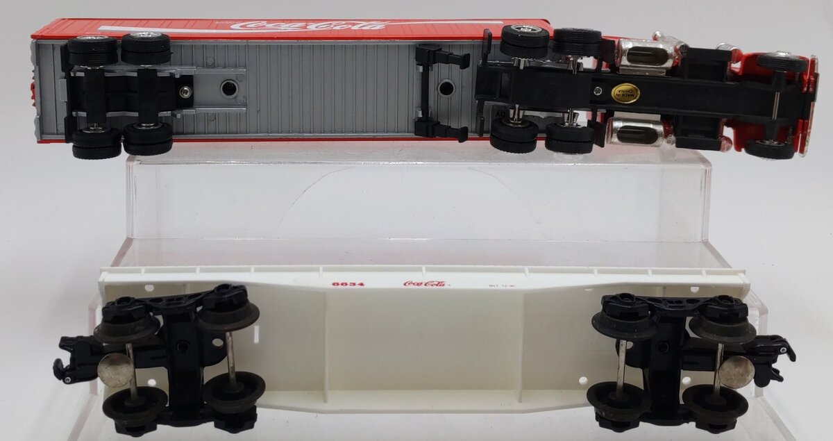 K-Line KK6634 Coca-Cola Heavy Hauler Flatcar w/ Tractor Trailer EX/Box