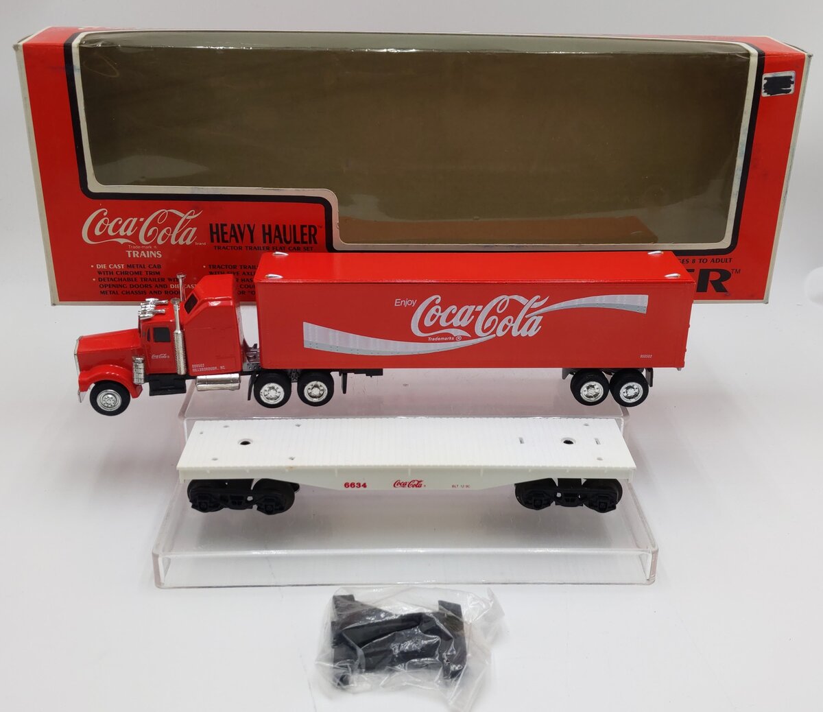 K-Line KK6634 Coca-Cola Heavy Hauler Flatcar w/ Tractor Trailer EX/Box