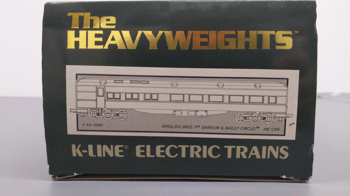 K-Line K83-0095 O Ringling Brothers 18" Heavyweight Pie Car #95 EX/Box