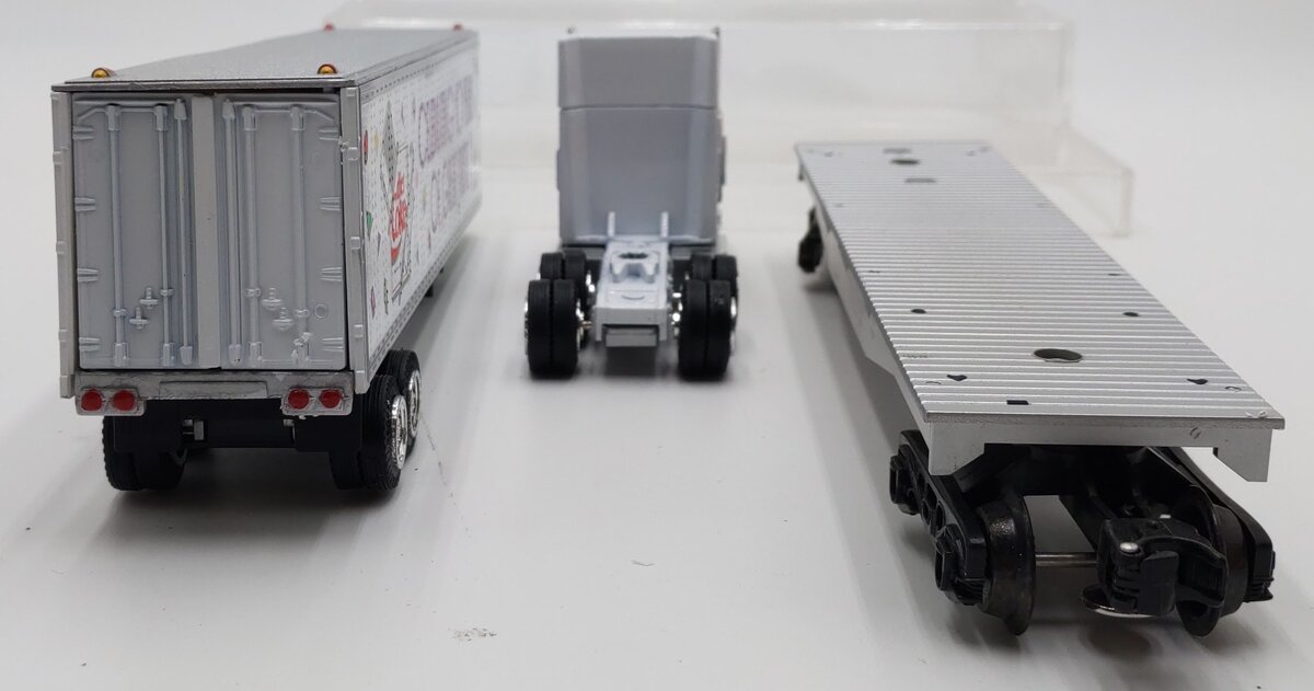 K-Line K6667 O Gauge Coke 10th Anniversary Flatcar w/Truck & Trailer EX/Box