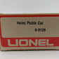 Lionel 6-9128 O Gauge Heinz Pickle Vat Car #9128 VG/Box