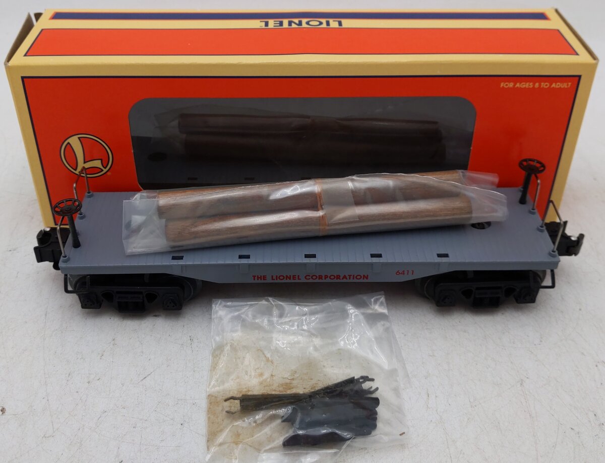 Lionel 6-16963 O Lionel Corporation Flatcar with Log Load #6411 EX/Box