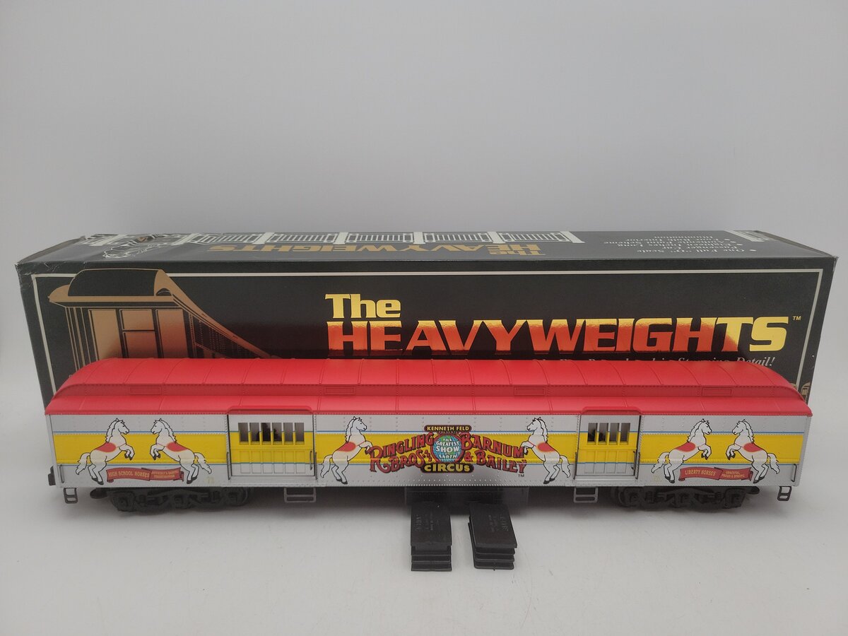 K-Line K83-0072-1 O Ringling Bros. Circus 18" Heavyweight Baggage-Horse Car #72 EX/Box