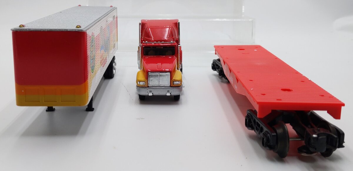 K-Line K-665602 O Gauge Ringling Bros. Flatcar w/ King Tusk Trailer VG/Box