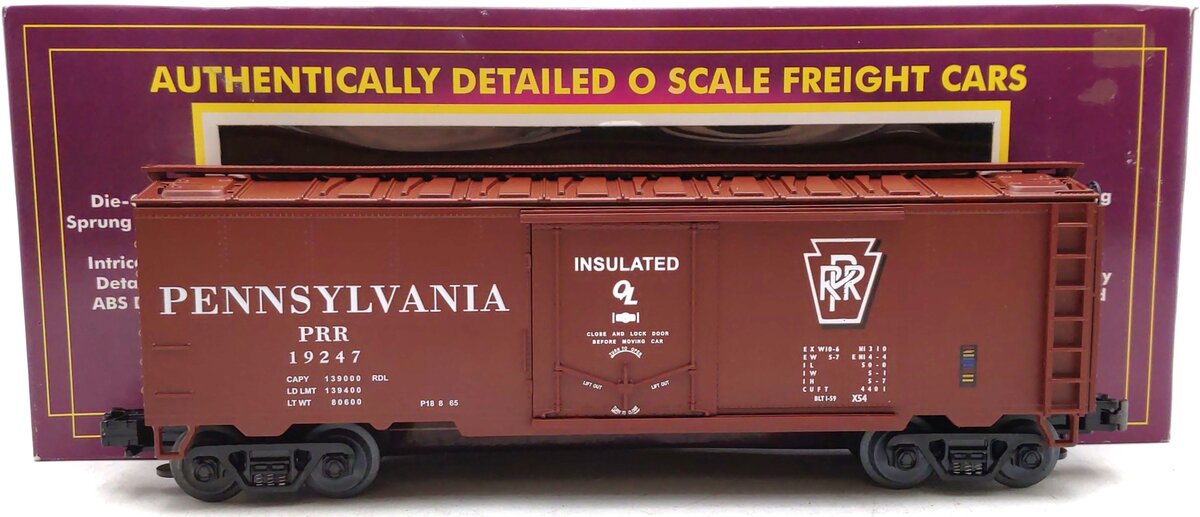 MTH 20-94009 O Pennsylvania Railroad 40' Single Door Reefer Car #19247 LN/Box