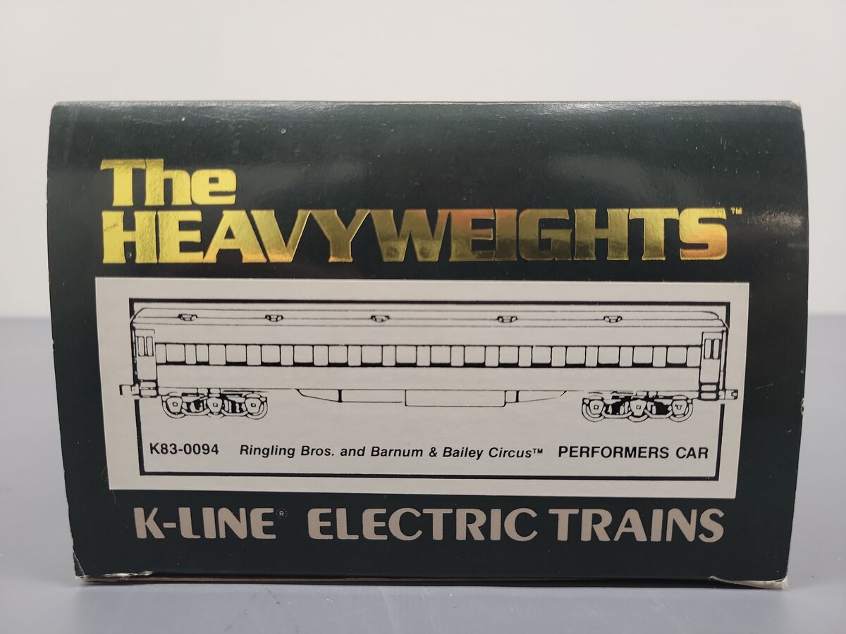 K-Line K83-0094 O Ringling Bros. 18" Heavyweight Performers Car #94 EX/Box