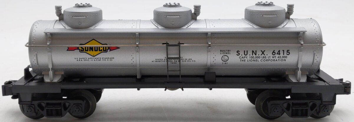 Lionel 6-16152 O Gauge Sunoco 3-Dome Tank Car #6415 EX/Box