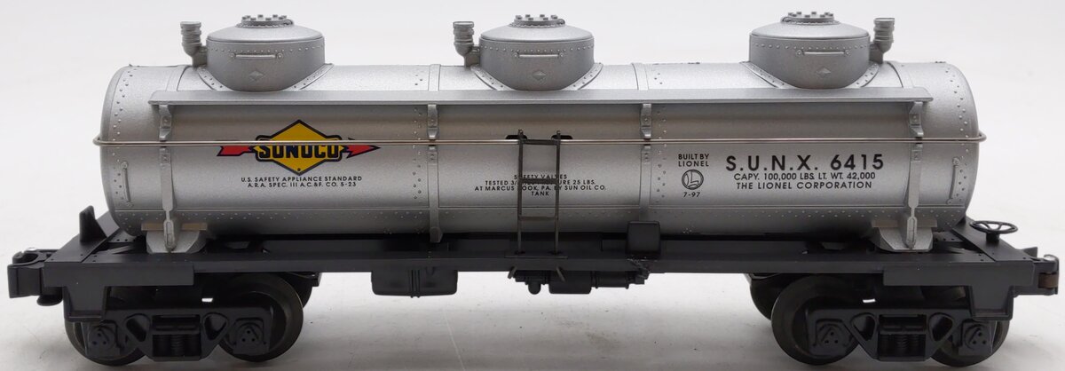 Lionel 6-16152 O Gauge Sunoco 3-Dome Tank Car #6415 EX/Box