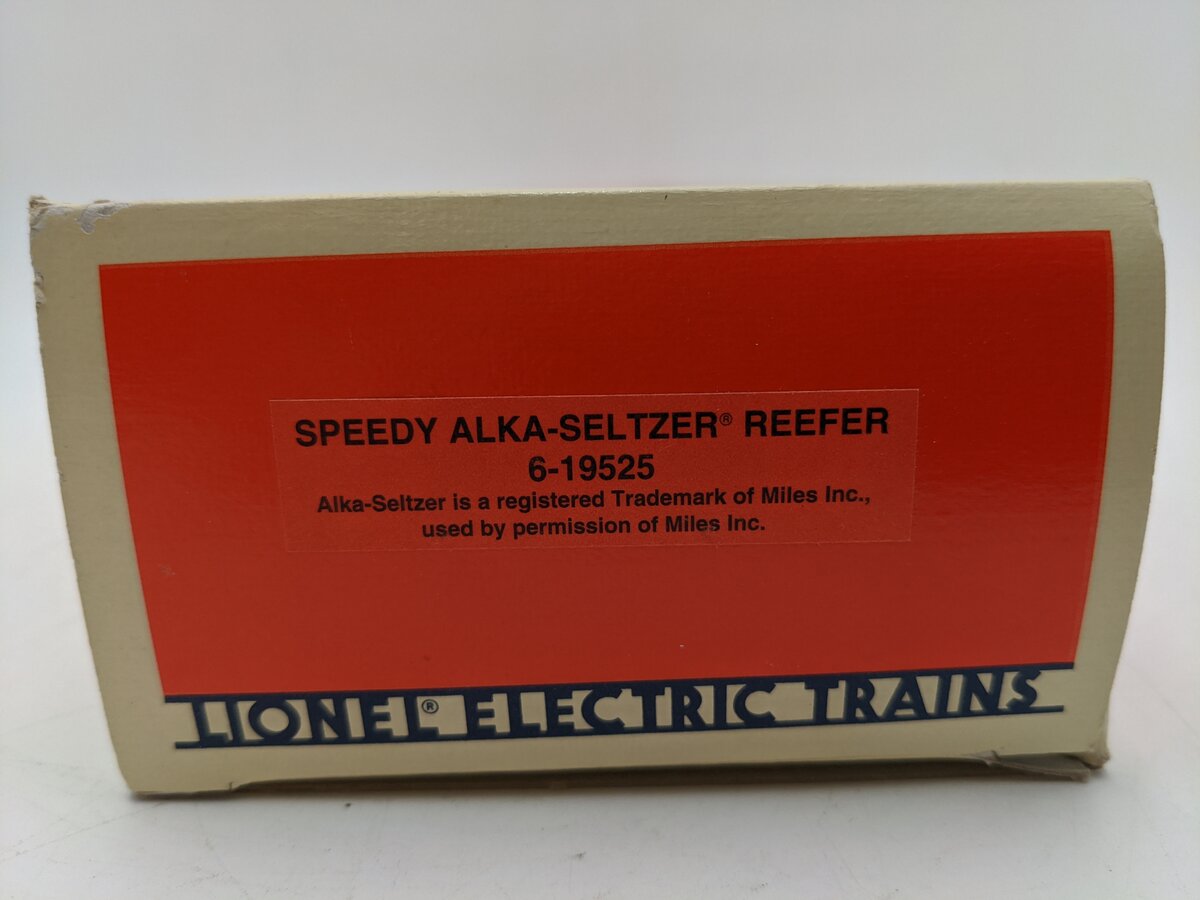 Lionel 6-19525 O Gauge Speedy Alka-Seltzer Billboard Reefer EX/Box