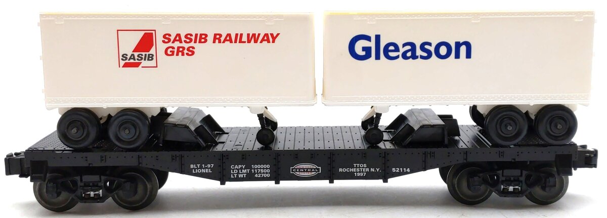 Lionel 6-52114 O Gauge NYC TTOS Flatcar with Gleason & SASIB Trailer LN/Box
