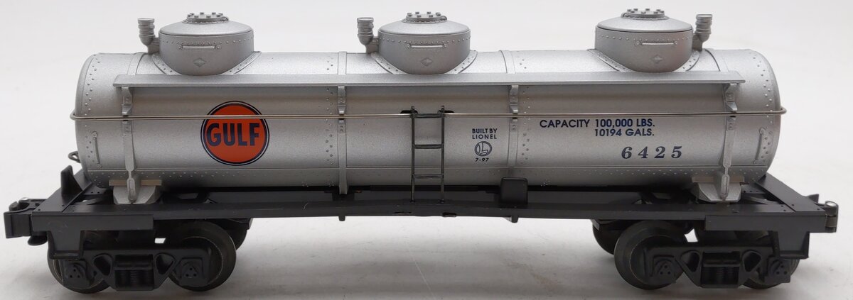 Lionel 6-19612 O Gauge Gulf Triple Dome Tank Car #6425 EX/Box