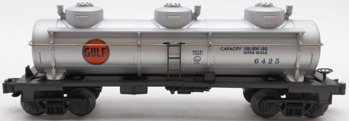 Lionel 6-19612 O Gauge Gulf Triple Dome Tank Car #6425 EX/Box