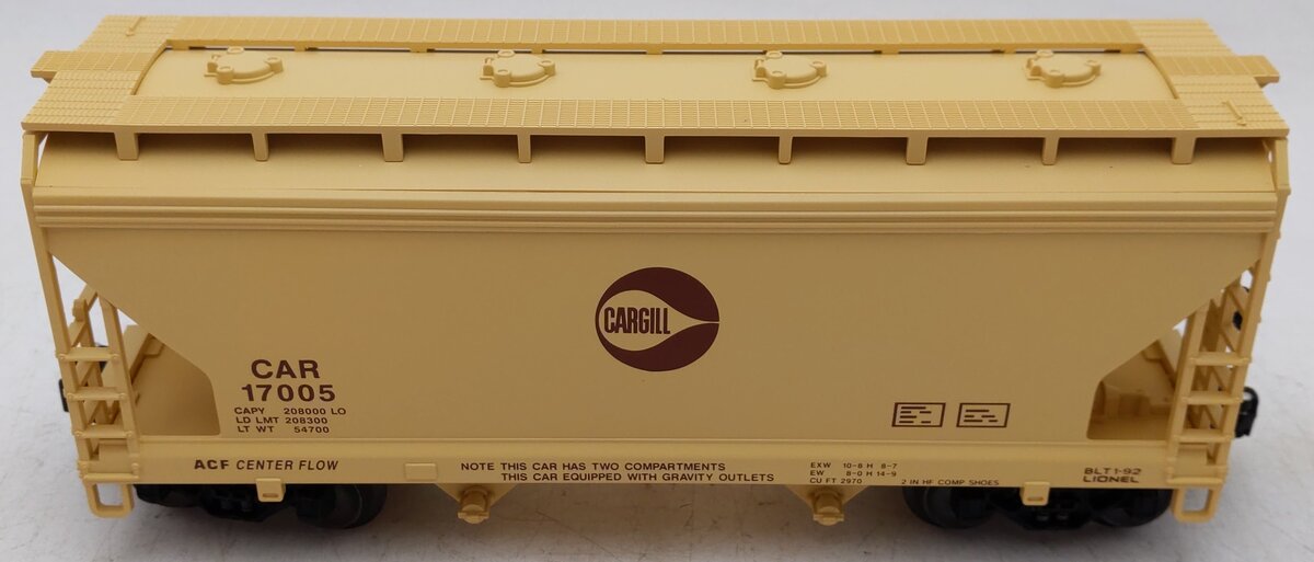 Lionel 6-17005 O Gauge Cargill 2-Bay Center Flow Hopper #17005 EX/Box