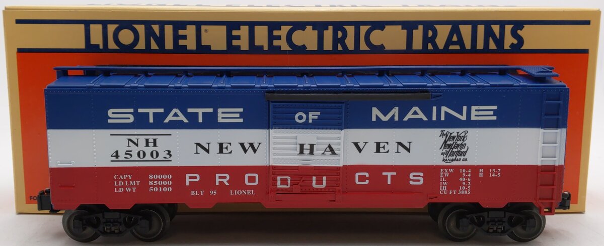 Lionel 6-17217 O Gauge State of Maine New Haven Boxcar #45003 EX/Box