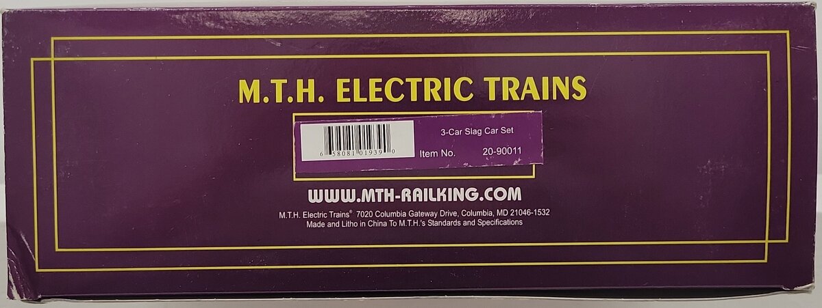 MTH 20-90011 O Gauge Undecorated Premier Slag Car Set LN/Box