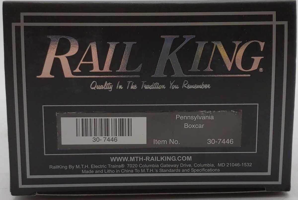 MTH 30-7446 O Gauge Gold Plated Pennsylvania Boxcar #28649 EX/Box