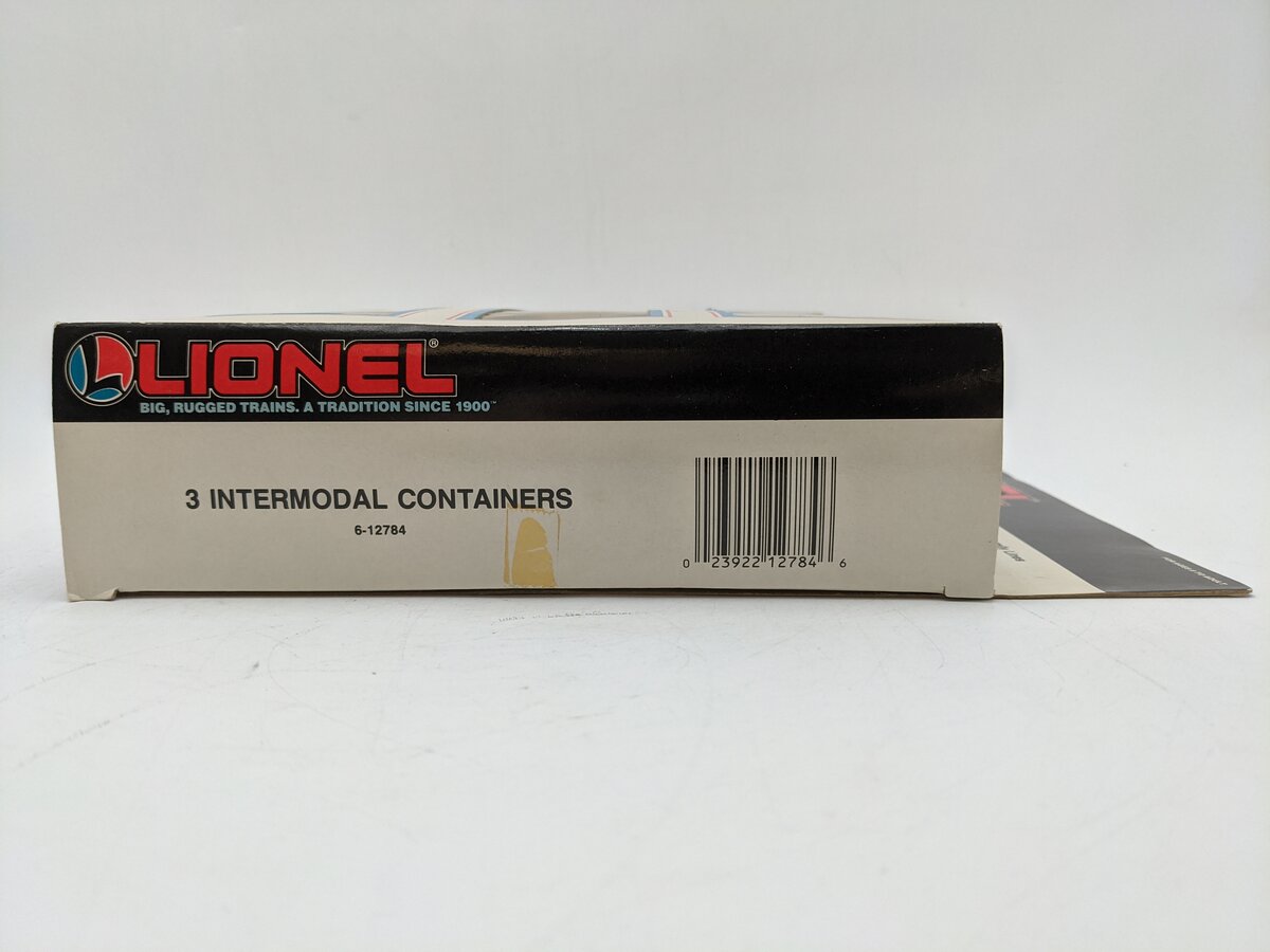 Lionel 6-12784 O Gauge Intermodal Containers 3-Pack EX/Box