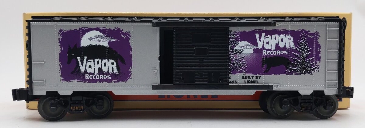 Lionel 6-29218 O Gauge Vapor Records Purple Boxcar #6464-496 EX/Box