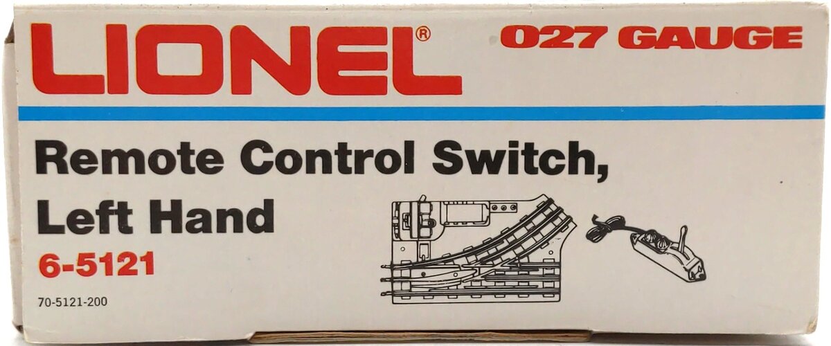 Lionel 6-5121 O O27 Left Hand Remote Control Switch Turnout EX/Box