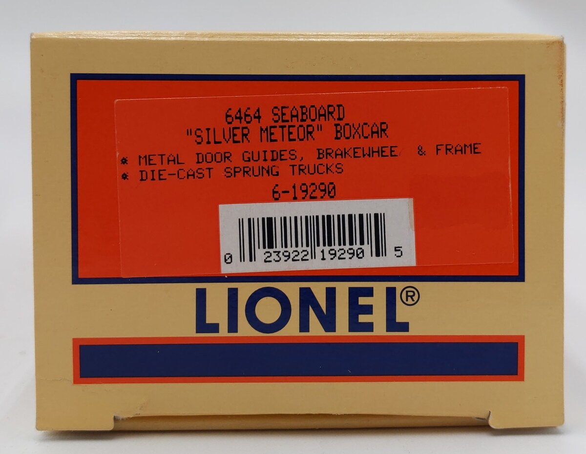 Lionel 6-19290 O Gauge Seaboard Silver Meteor 6464 Boxcar #6464-297 EX/Box