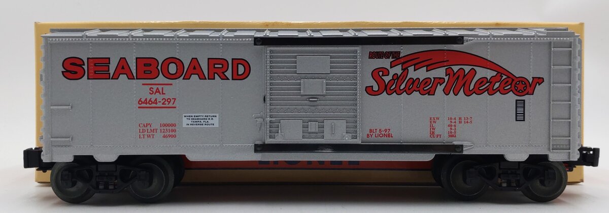 Lionel 6-19290 O Gauge Seaboard Silver Meteor 6464 Boxcar #6464-297 EX/Box