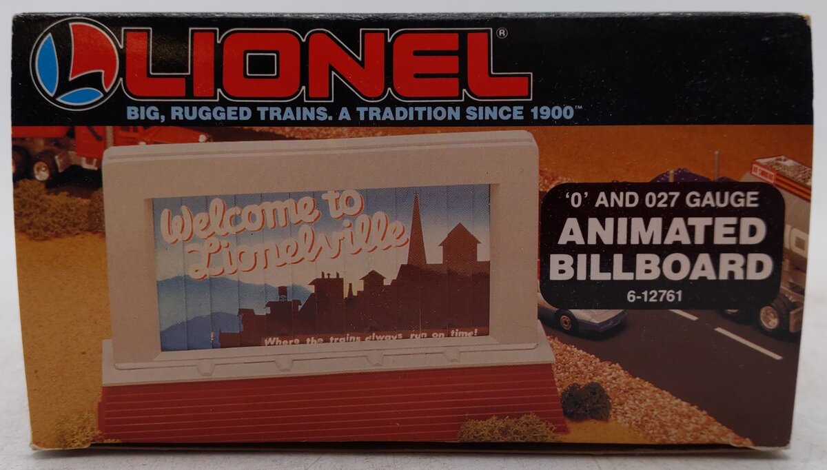 Lionel 6-12761 O/O27 Scale Lionelville Animated Billboard One Piece EX/Box