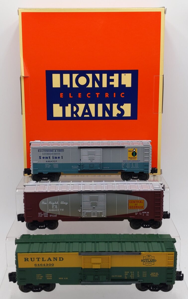 Lionel 6-19276 O Gauge 6464 Boxcar Series V (Set of 3) VG/Box