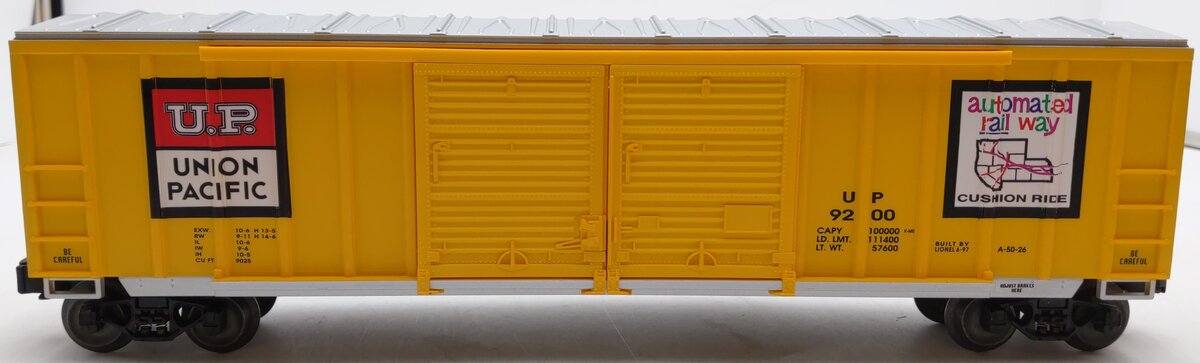 Lionel 6-17227 O Gauge Union Pacific Double Door Standard Boxcar #9200 EX/Box