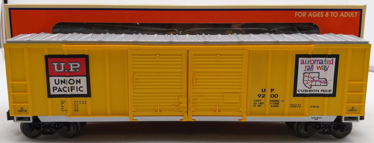 Lionel 6-17227 O Gauge Union Pacific Double Door Standard Boxcar #9200 EX/Box