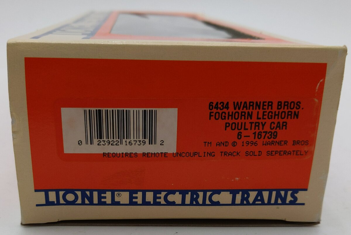 Lionel 6-16739 O Gauge WB Foghorn Leghorn Operating Poultry Car #16739 EX/Box