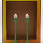 MTH 30-1070 #580-1 O / O-27 Scale Green Teardrop Street Lamp (Set of 2) NIB