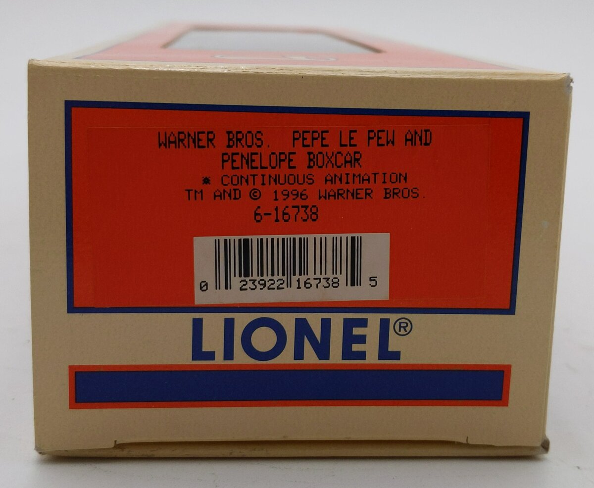Lionel 6-16738 O Warner Bros Pepe Le Pew & Penelope Operating Boxcar LN/Box
