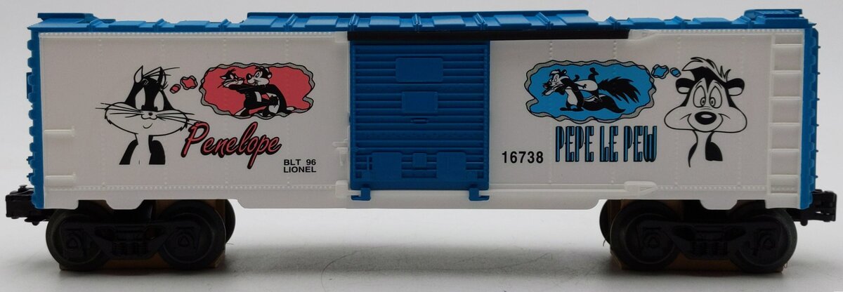 Lionel 6-16738 O Warner Bros Pepe Le Pew & Penelope Operating Boxcar LN/Box