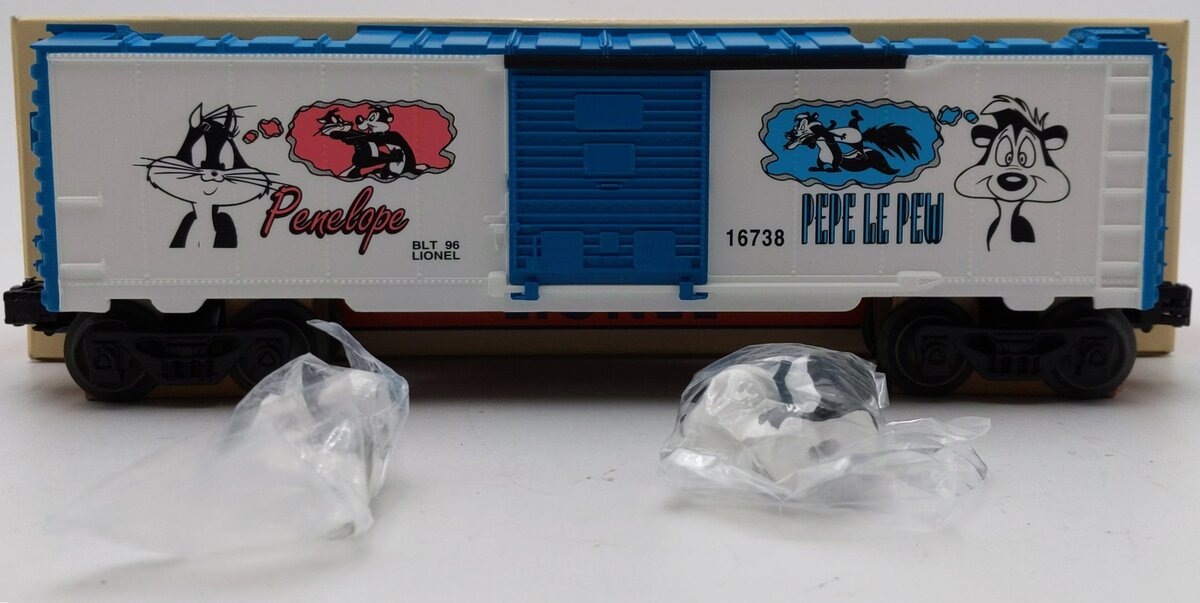 Lionel 6-16738 O Warner Bros Pepe Le Pew & Penelope Operating Boxcar LN/Box