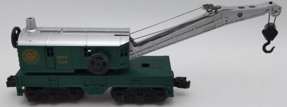 Lionel 6-19405 O Gauge Southern 6-Wheel Crane Car EX/Box