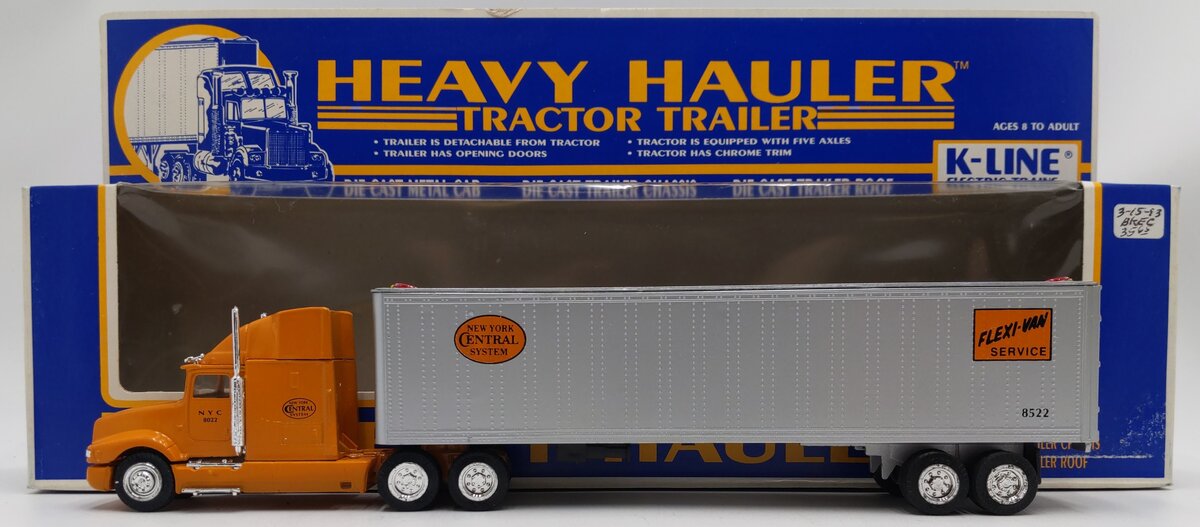 K-Line k8022 Heavy Hauler NYC System Tractor Trailer EX/Box