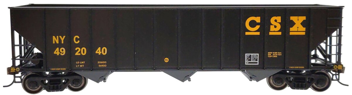 Bowser 41172 HO CSX/NYC 100-Ton 3-Bay Hopper Executive Line #492040 LN/Box