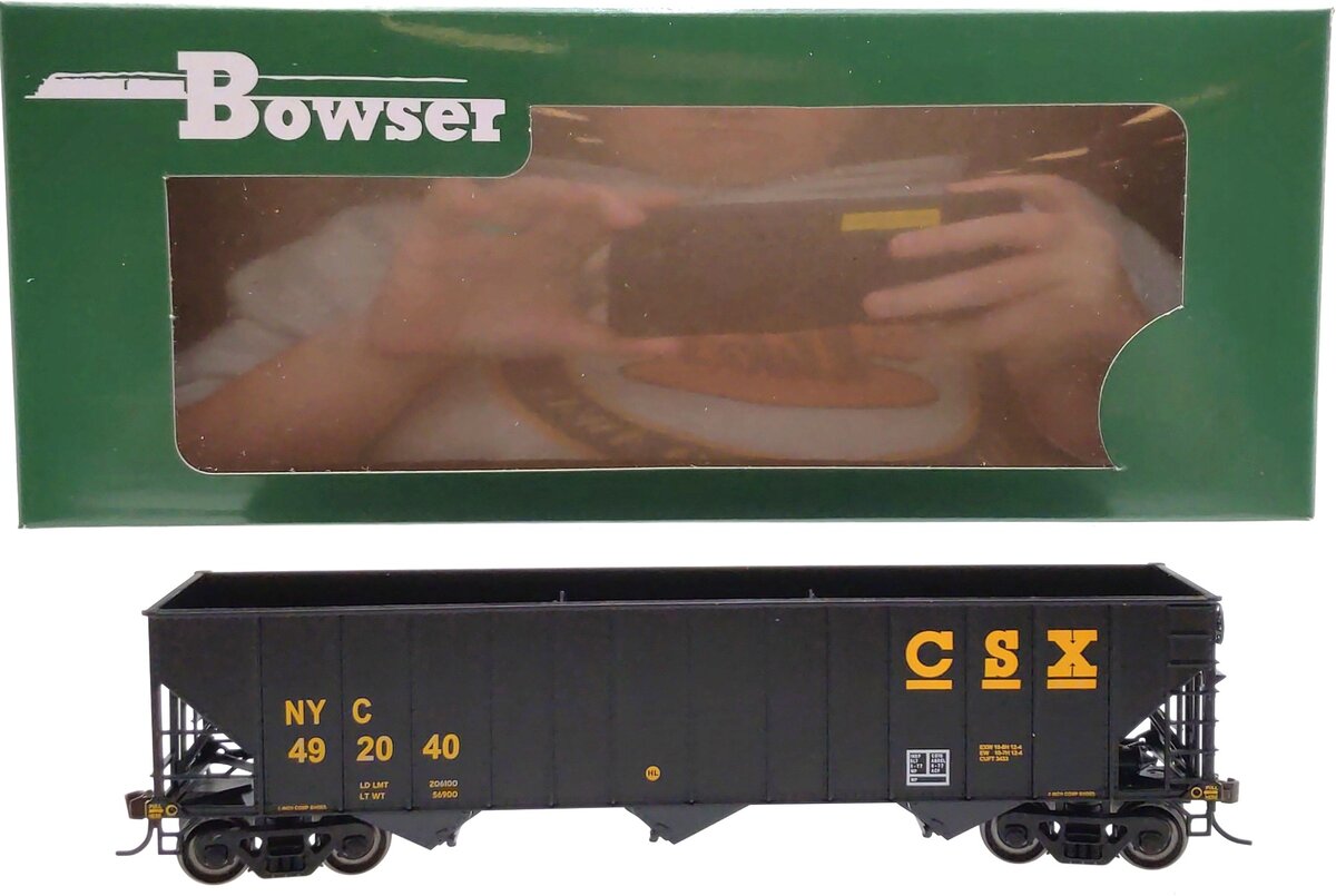 Bowser 41172 HO CSX/NYC 100-Ton 3-Bay Hopper Executive Line #492040 LN/Box