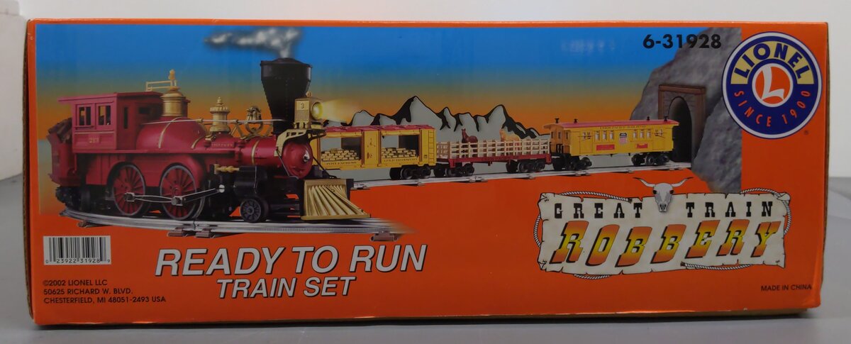 Lionel 6-31928 O Gauge Union Pacific Great Train Robbery Steam Train Set NIB
