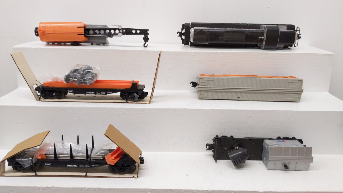 Lionel 6-11723 Amtrak Work Train O Gauge Diesel Train Set EX/Box