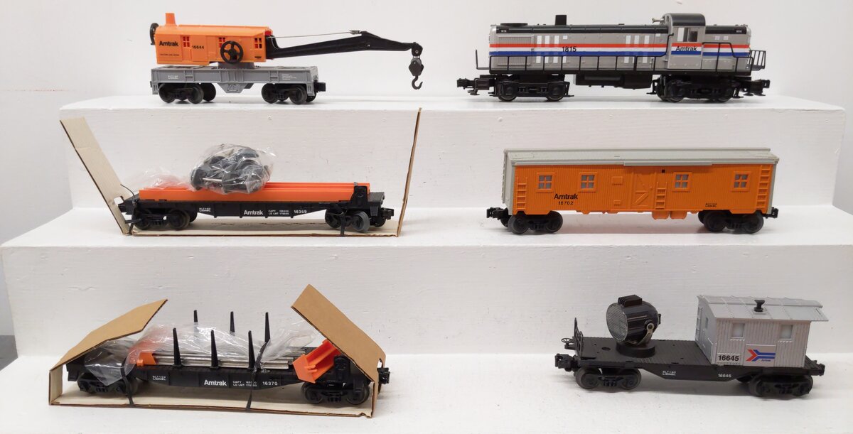 Lionel 6-11723 Amtrak Work Train O Gauge Diesel Train Set EX/Box