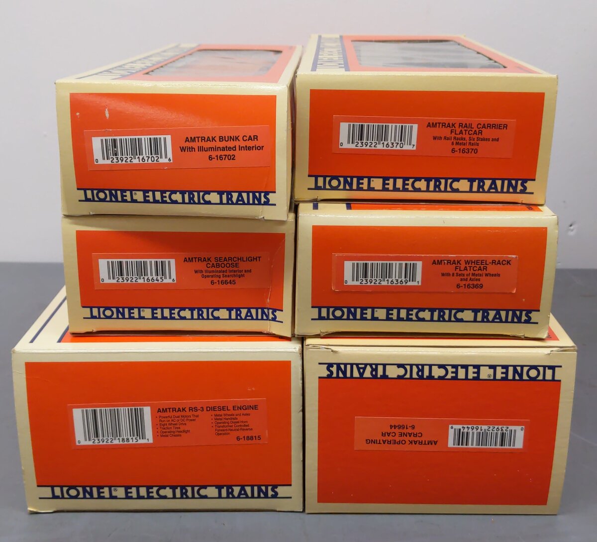 Lionel 6-11723 Amtrak Work Train O Gauge Diesel Train Set EX/Box