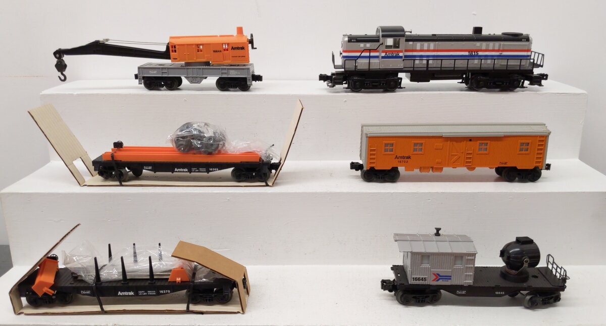 Lionel 6-11723 Amtrak Work Train O Gauge Diesel Train Set EX/Box