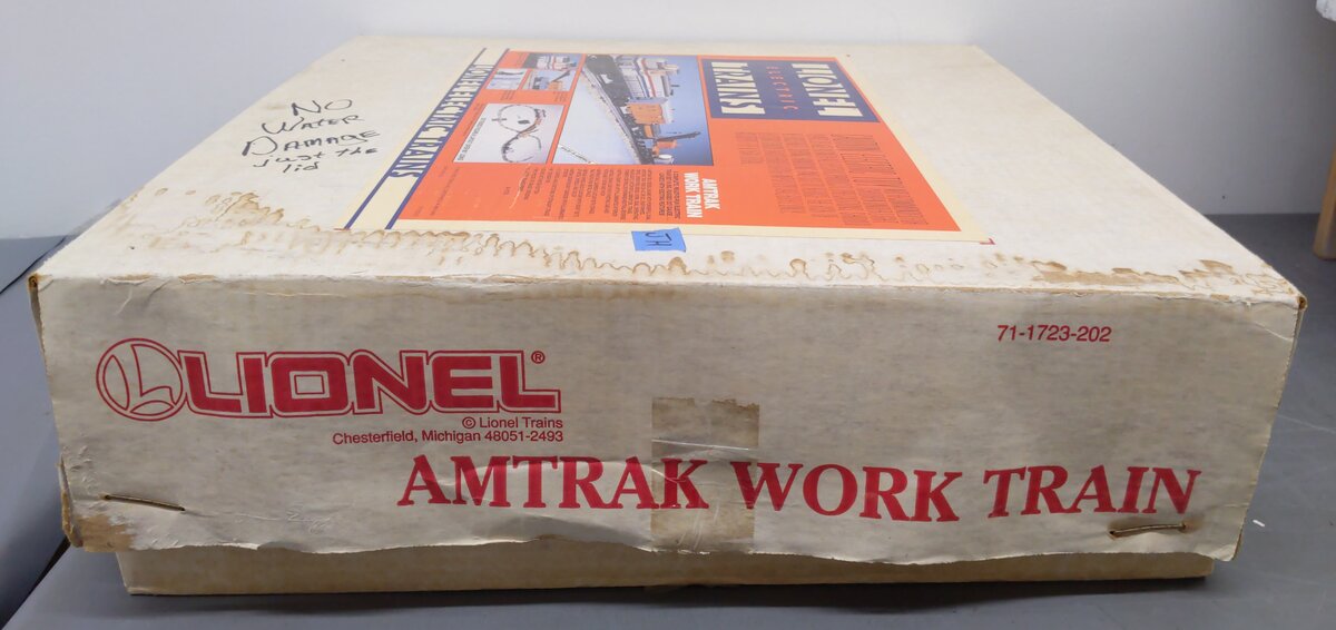 Lionel 6-11723 Amtrak Work Train O Gauge Diesel Train Set EX/Box