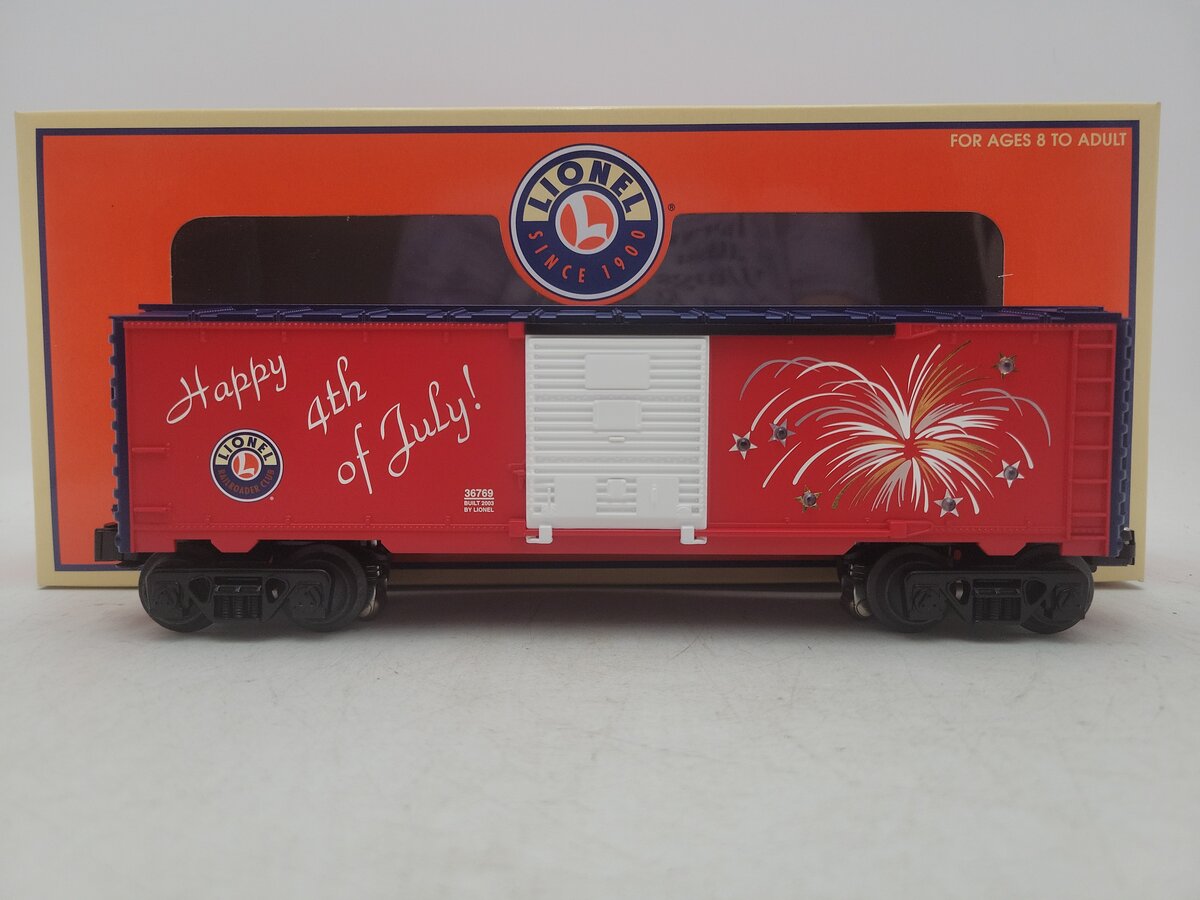 Lionel 6-36769 O Gauge LRRC Fourth of July Lighted Boxcar LN/Box