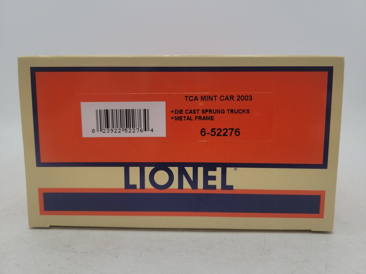 Lionel 6-52276 O Gauge TCA 2003 California's Gold Mint Car LN/Box