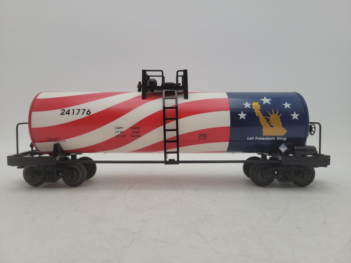 Lionel 6-52309 O Gauge LOTS 2003 Patriotic Unibody Tank Car #241776 LN/Box