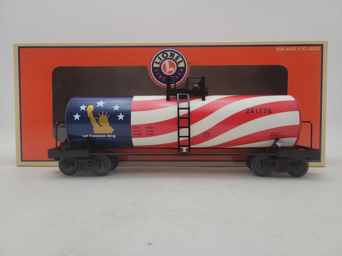 Lionel 6-52309 O Gauge LOTS 2003 Patriotic Unibody Tank Car #241776 LN/Box