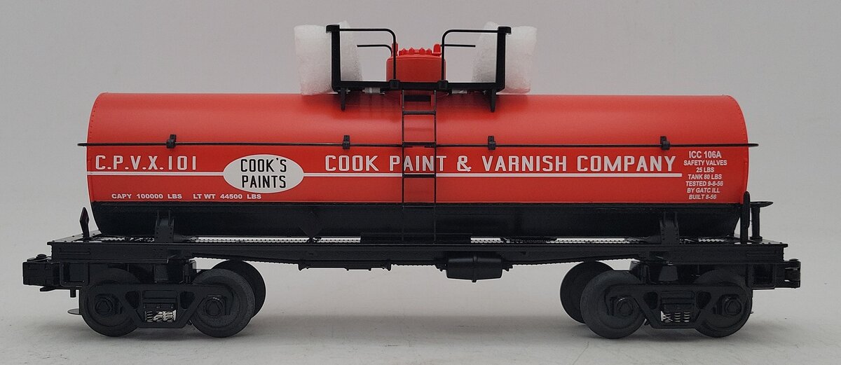 MTH 30-7394 Cook's Paints Tank Car LN/Box