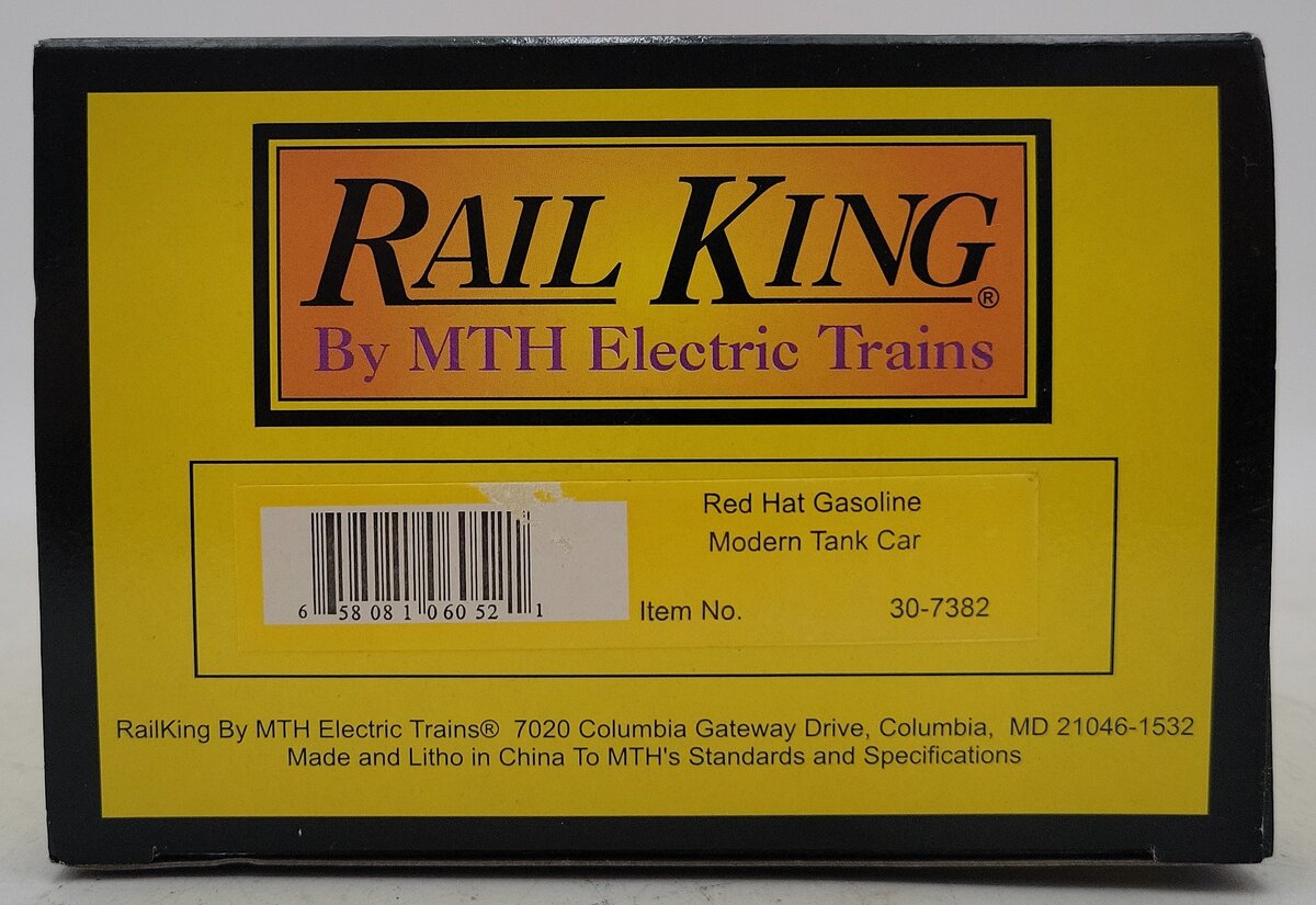 MTH 30-7382 O Gauge Red Hat Gasoline Tank Car #2632 LN/Box